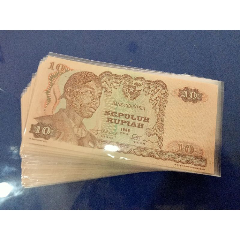 uang kuno 10 Rp jendral Sudirman thn 1968