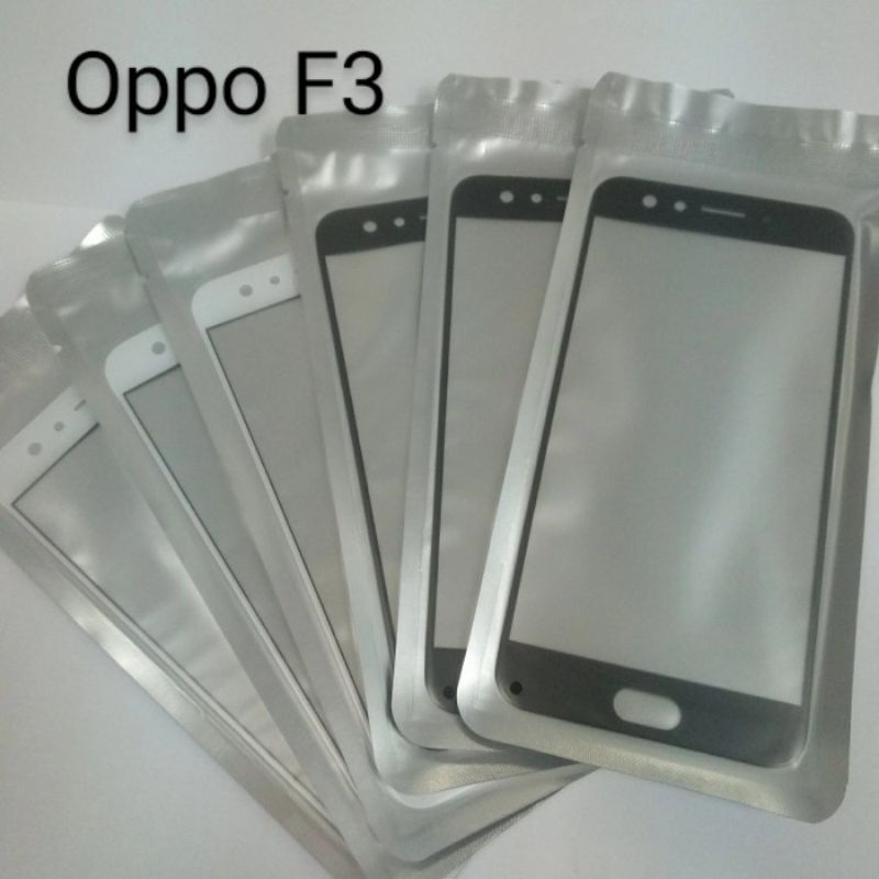 Kaca Depan Kaca LCD TS TC Touchscreen Glass LCD+Lem Plus Oca Kering Oppo F3 | F 3 Original