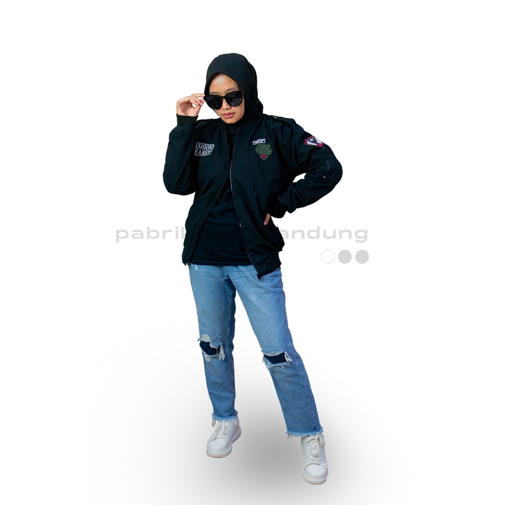 ARAGON BOMBER HITAM || Jacket Bomber Pilot || Jaket Pria Masakini