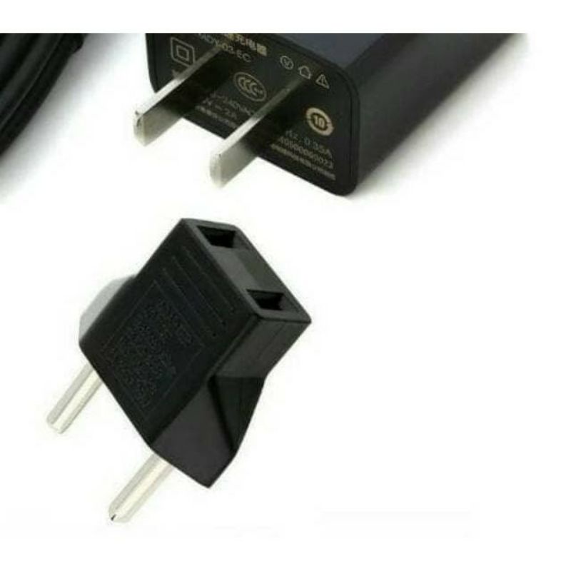 Adaptor Kepala Charger Over Steker Sambungan Listrik Pipih Gepeng Ke Bulat 2 Lubang