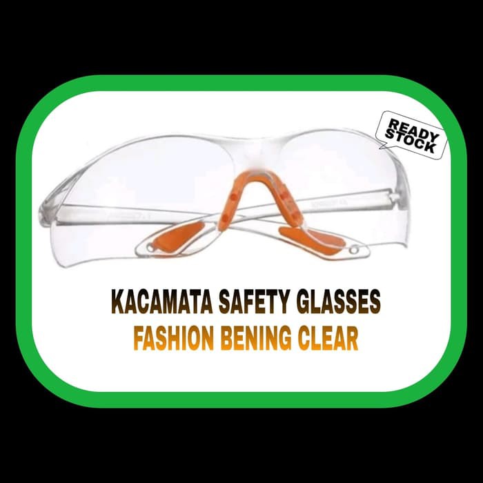 Kacamata Safety Glasses Fashion Bening Clear Tanpa Tali Kacamata Clear