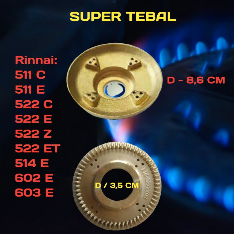 Burner Rinnai besar / kecil tebal