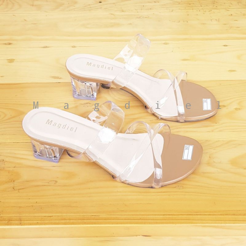 SANDAL HAK KACA HEELS 5CM SANDAL WANITA KONDANGAN