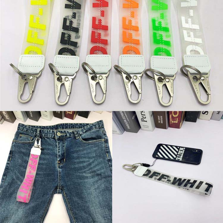 Off White Ow Jelly Lanyard &amp; Fashion Webbing Exquisite Mobile Phone Keychain Keyring / Denim Rope / Lanyard Decoration