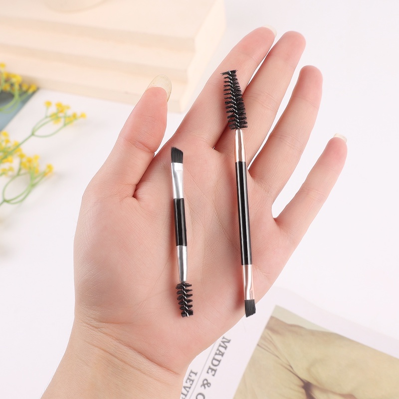 1pc Pensil Alis + Brush Bulu Mata 2 in 1 Multifungsi Adjustable Untuk Makeup / Kosmetik Wanita