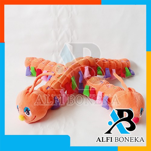 Terlaris Boneka Dasbord Mobil Ulil L Ulat Bulu Velboa 80cm  Bordir ABJAD