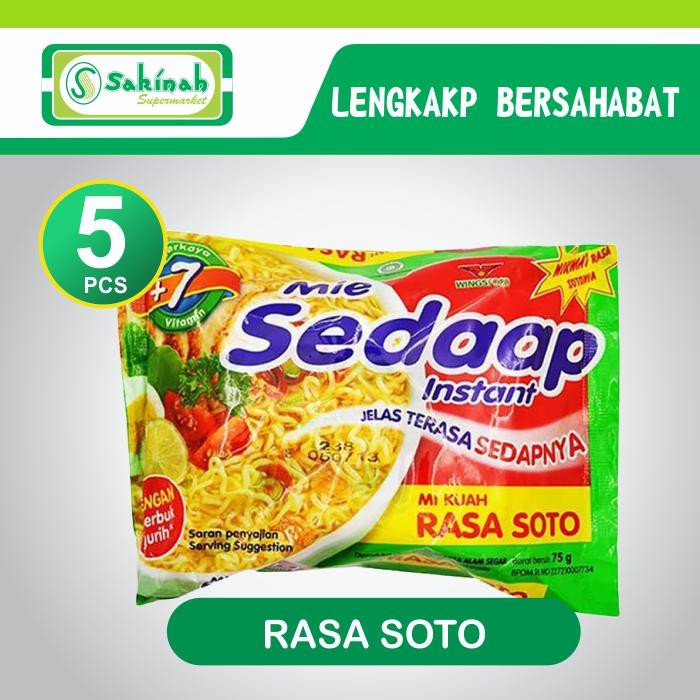 Mie Sedaap Soto 75Gr - (5 Pcs)