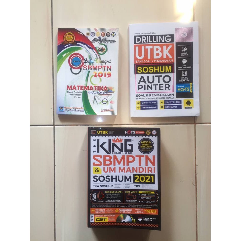 [NEGO] Buku UTBK SBMPTN THE KING 2021 SOSHUM DRILLING WANGSIT 2019 SAINTEK preloved