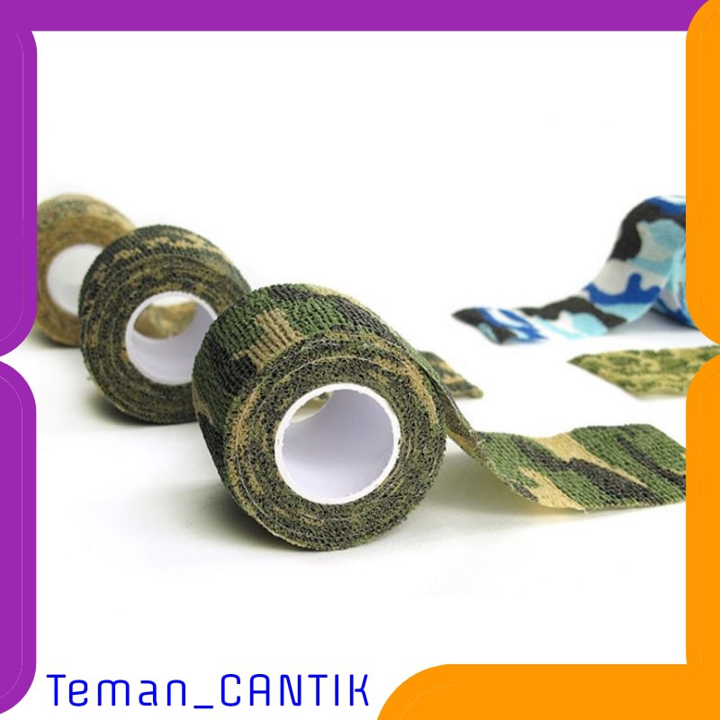 TC-DE096 Camouflage Retractable Tape Hunting Survival Kit / Lakban Ajaib - H10