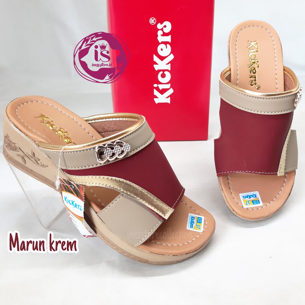 KICKERS SANDAL WEDGES WANITA PESTA SLP09 MURAH HARGA GROSIR