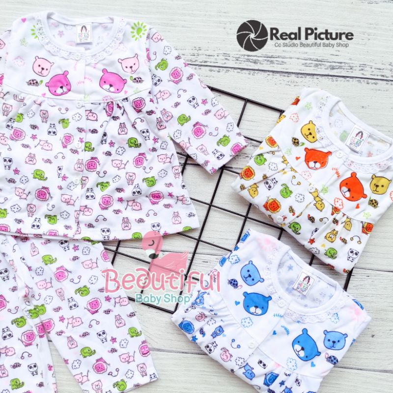 Setelan Baju Bayi Panjang Motif Panda / Setelan Piyama Bayi Perempuan / Baju Bayi Merk Yeiko / Baju Bayi Perempuan / Baby.ou_