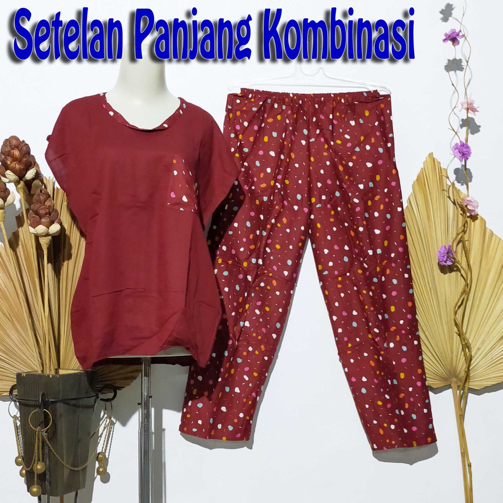 SETELAN CELANA PANJANG KOMBINASI BABYDOLL BALI BAJU SETELAN CELANA PANJANG KOMBINASI BABYDOLL BALI BAJU