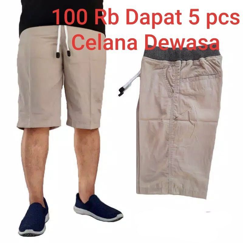 PROMO 100 RB DAPAT CELANA 5 PCS CHINOS,CELANA CHINOS  PENDEK KOLOR HARGA GROSIR