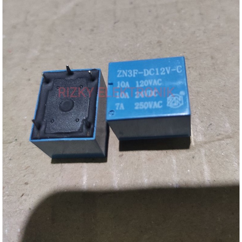 Relay Kodok Kotak Segi 12V 12 Volt 5 Pin Kaki 10A Kualitas Bagus