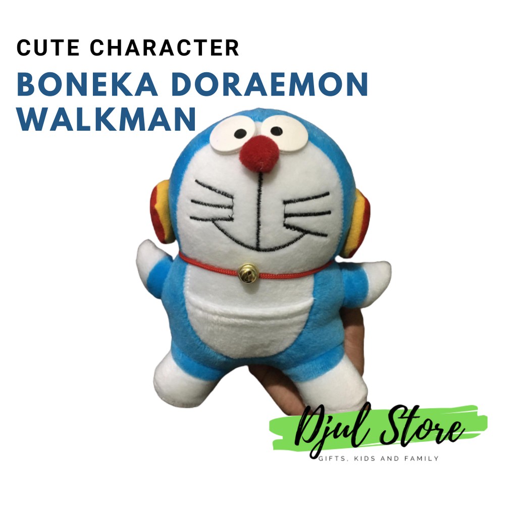 BONEKA DORAEMON WALKMAN BISA COD BAYAR DITEMPAT