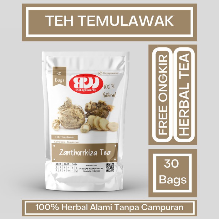 

Teh temulawak murni 100 persen temulawak tea bag isi 30