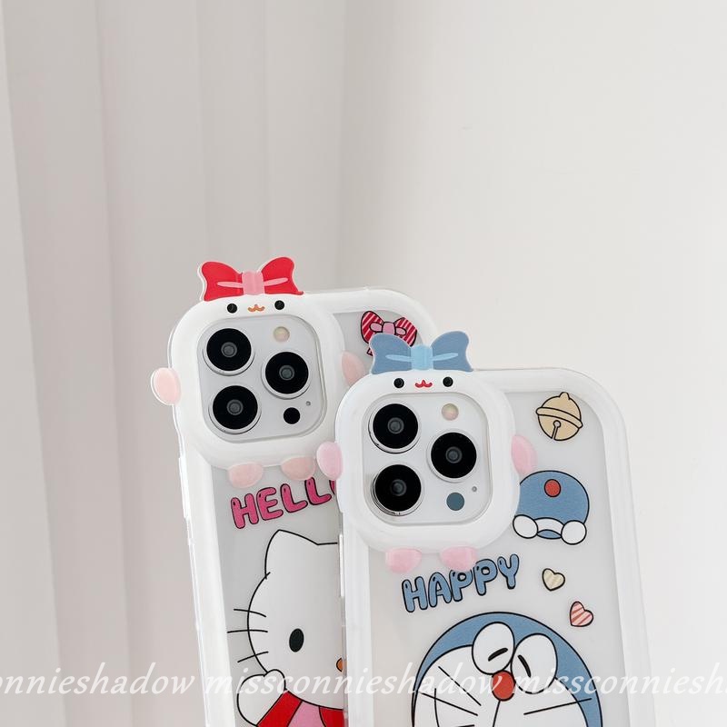 Soft Case Desain Kartun Hello Kitty Doraemon Monster Untuk IPhone 7 8 Plus XR X XS Max 13 11 12 14 Pro Max 6 6S SE 2020