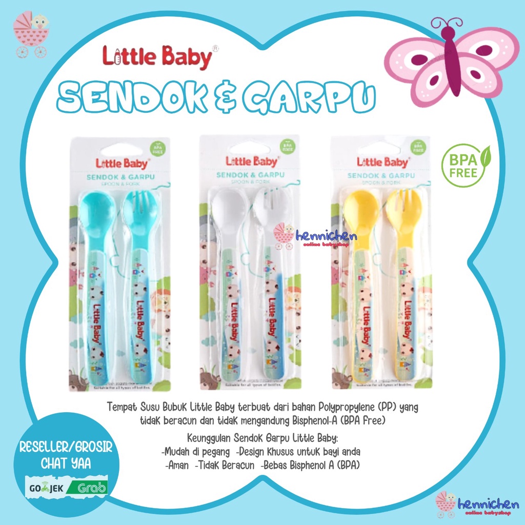 Little Baby Sendok Garpu Bayi Baby Spoon Fork Perlengkapan Makan Bayi