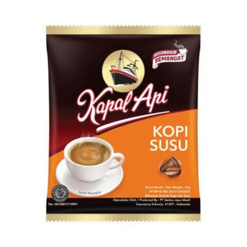 

Kopi Kapal Api Susu 1 renceng (isi 10pcs)