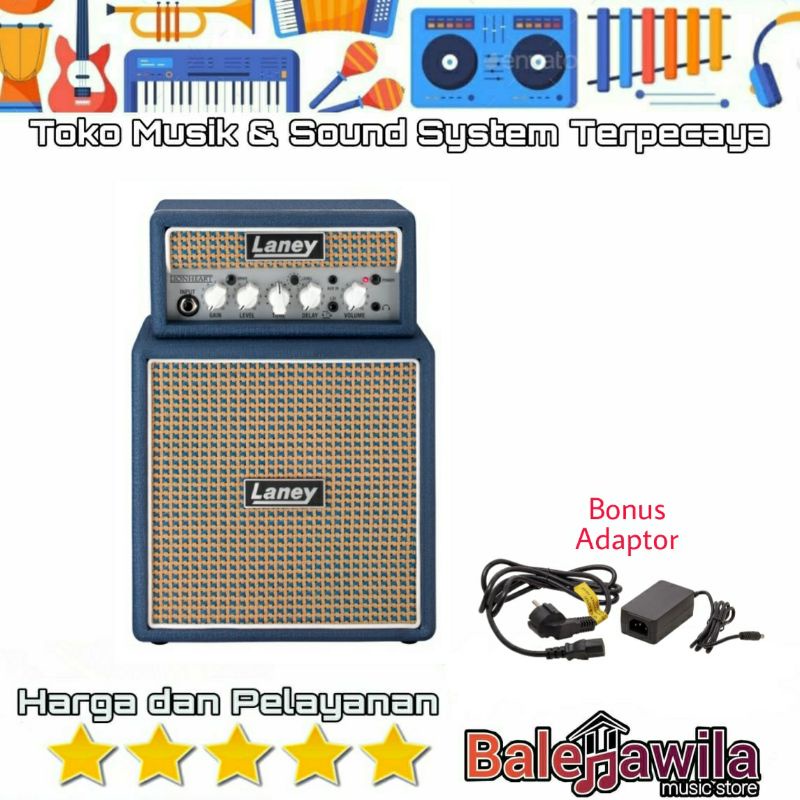 Ampli Amplifier Gitar Laney Ministack Lion Guitar Amplifier Plus Adaptor