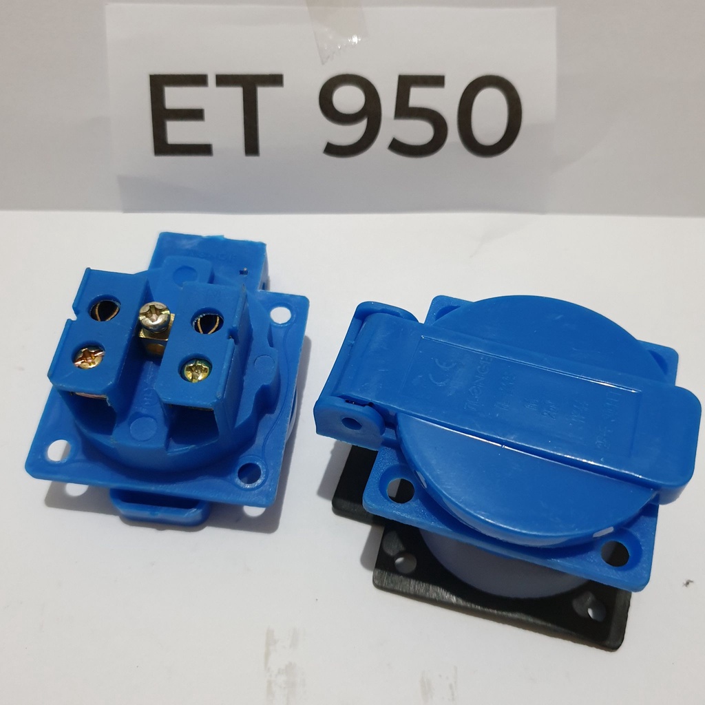 Stop Kontak Genset Electric Socket Panel Mounting Colokan Listrik Steker Genset Biru