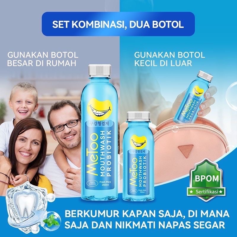 [ READY STOCK ] METOO MOUTHWASH PROBIOTIK | OBAT KUMUR PROBIOTIK | FRESH MINT OBAT KUMUR METOO