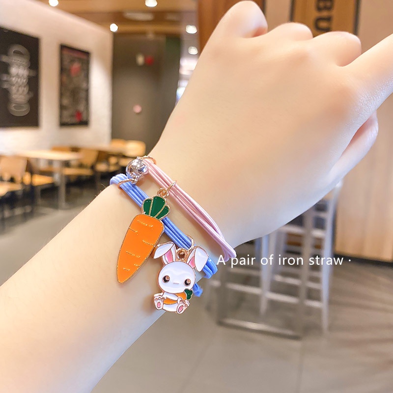 BRACELET COUPLE MAGNET 2PCS GELANG PASANGAN SAHABAT WANITA MAGNET COUPLE BUNNYC