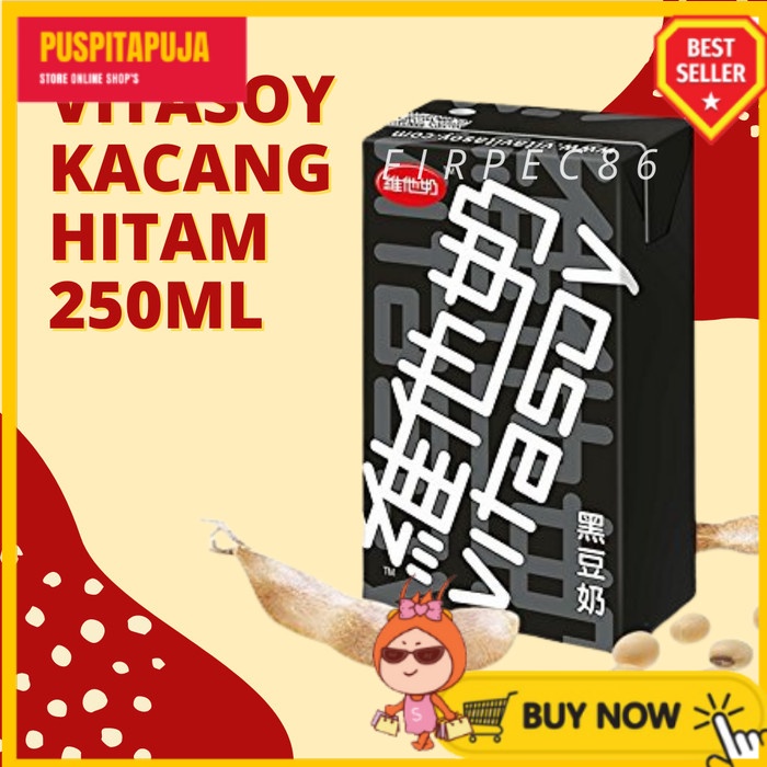 Jual Vitasoy Soya Bean Packet Drink 6 x 250ml Hitam Shopee Indonesia