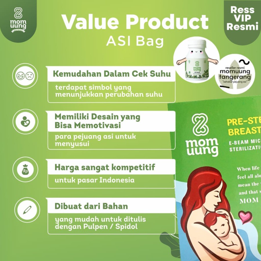 Mom Uung Kantong Asi-Presterilized Isi 30