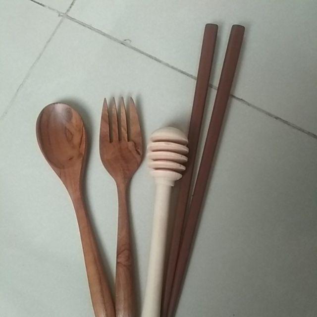 Natural Wood Honey Dipper/ Sendok Madu
