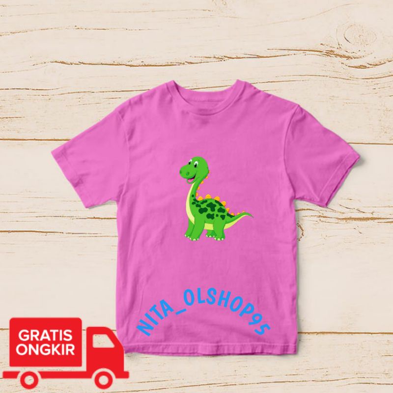 baju anak karakter lucu, baju anak dinosauros kids