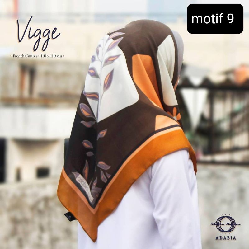 Hijab segiempat  Vigge motif by Adabia mufler