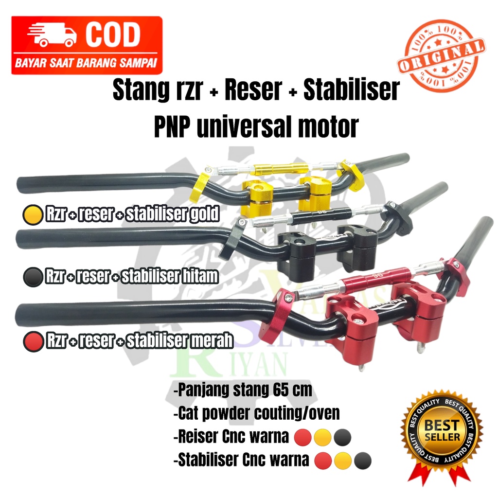 Stang rzr Setang RZR +RESER+STABILISER pnp Satria fu,Vixion,Cb150r,Tiger,MP,Rxking