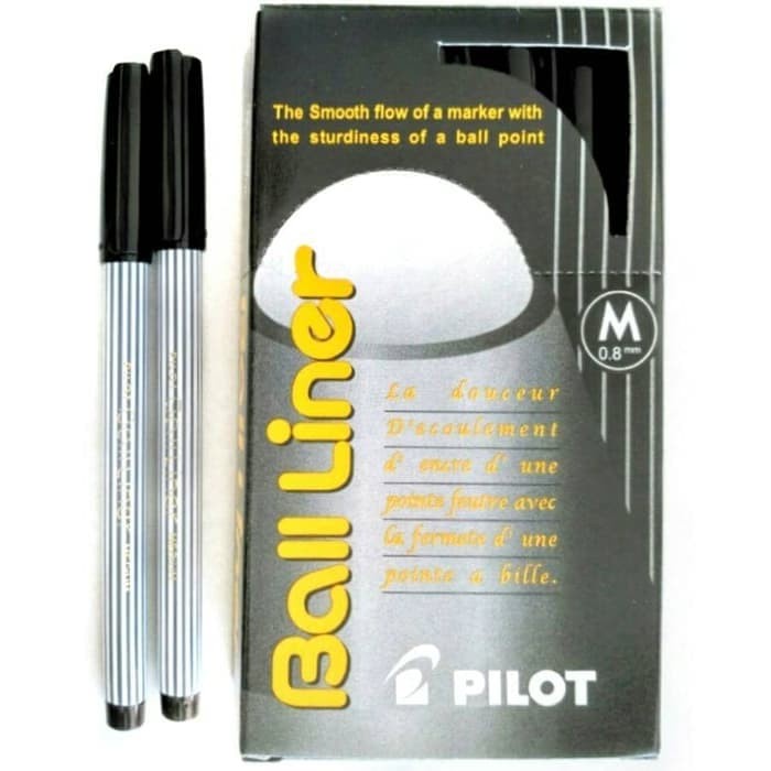 

Gilaa!!! Pen Pilot Ball Liner 0,8 Mm Hitam / Biru Promo