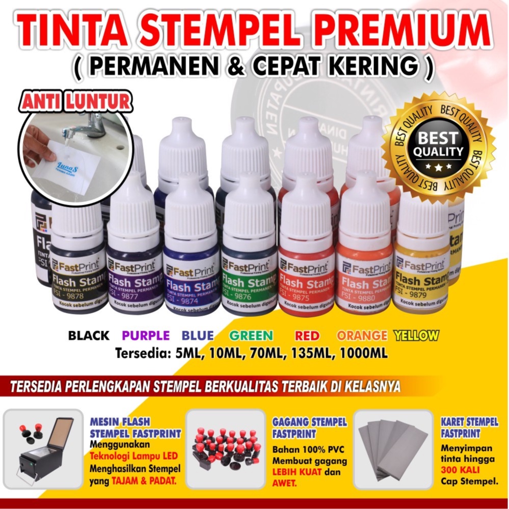 Jual Murah Tinta Stempel Flash Ml Refill Tinta Super Quality Warna