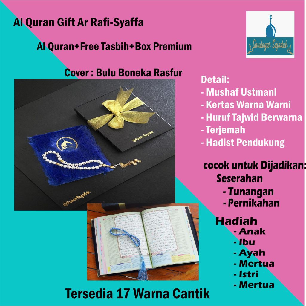 Al Quran Latin dan Terjemah Tajwid Warna Mushaf Utsmani Mini Alquran Kertas Warna Warni Terjemahan