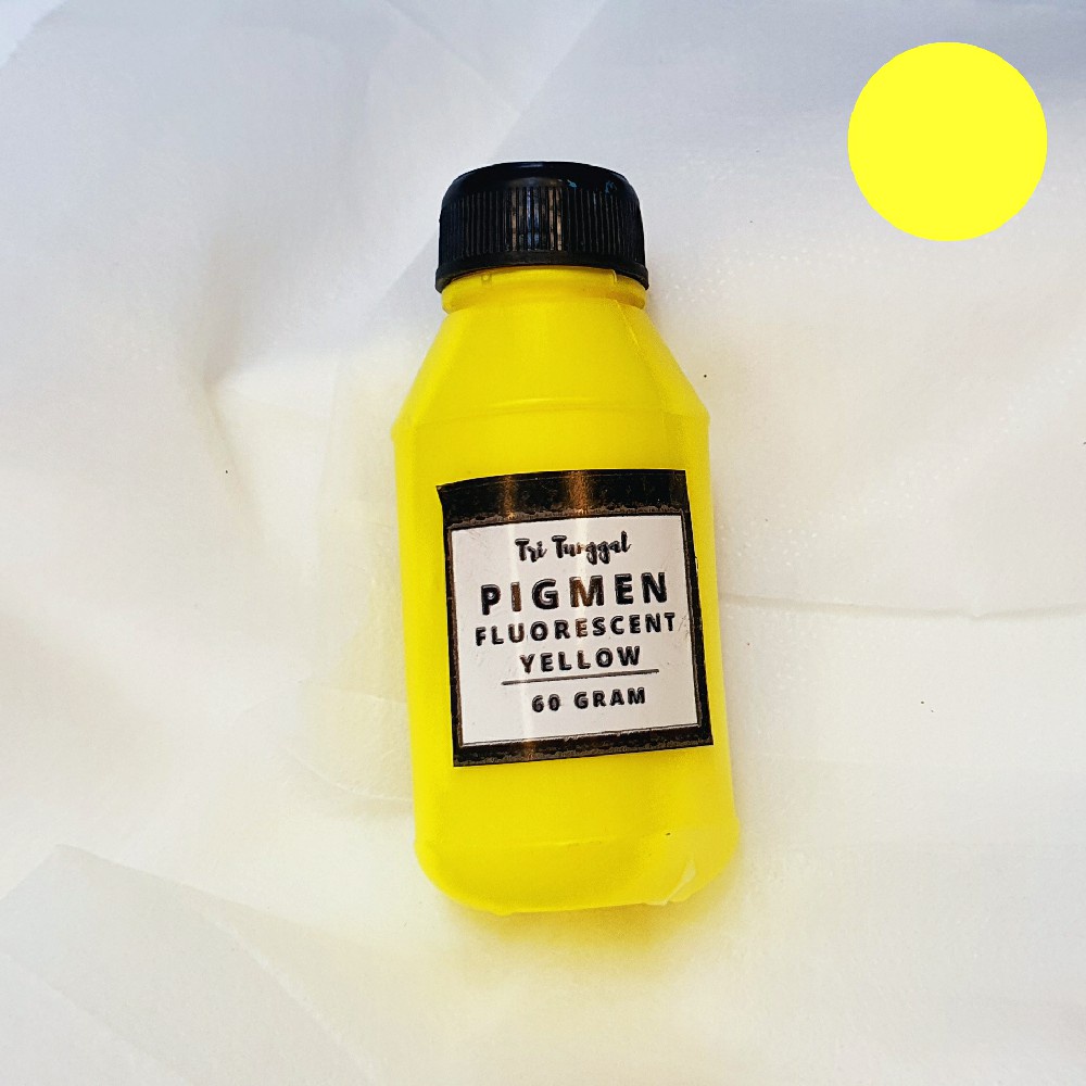 PIGMEN 60GR FLUORESCENT YELLOW Pewarna Sablon Pigment Color Bundle Stabilo Slime Waterbased Tie Dye Pigment Cat Warna Warni Air Cair Cairan Liquid Cat Paint Painting Kerajinan Prakarya Kesenian Perlengkapan Gambar Mewarna Craft Grosir  Prakarya Malang