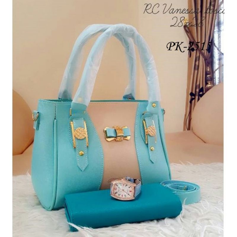 Tas paketan 3in1 wanita pita kombinasi