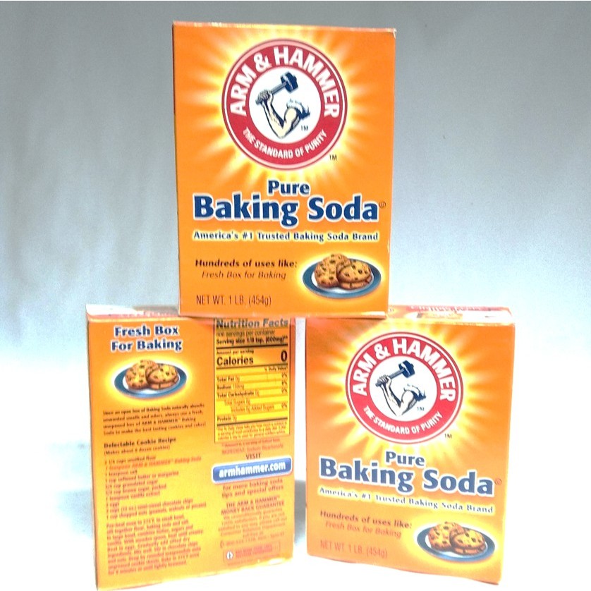 

Pure Baking Soda 454gr x 3 pack brand ARM & HAMMER