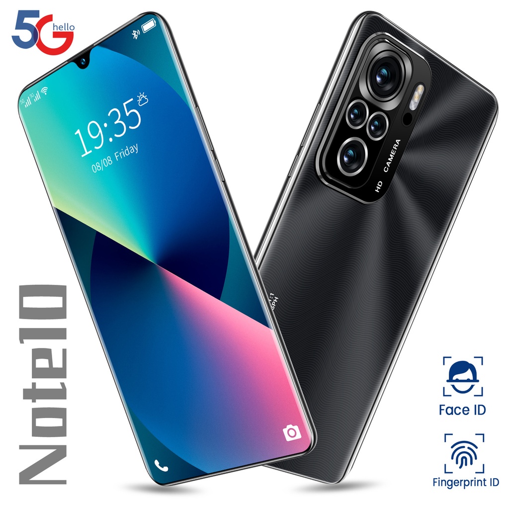 Note 10 Plus Smartphone 12GB+512GB Terbaru Asli HP Android Murah 7.2Inci Gaming Full Screen Handphone 4G/5G Global Version