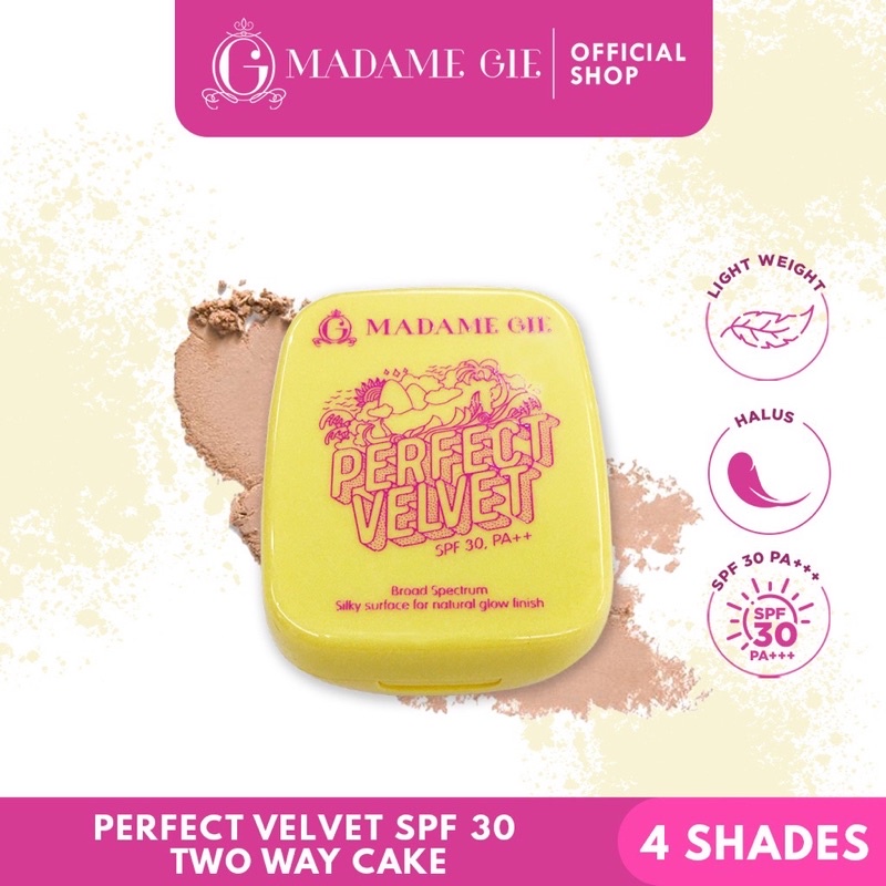 READY STOCK! MADAME GIE PERFECT VELVEL SPF 30 TWO WAY CAKE MAKE UP BEDAK PADAT BY MADAME GIE BEDAK PADAT POWDER VIRAL MADAME GIE