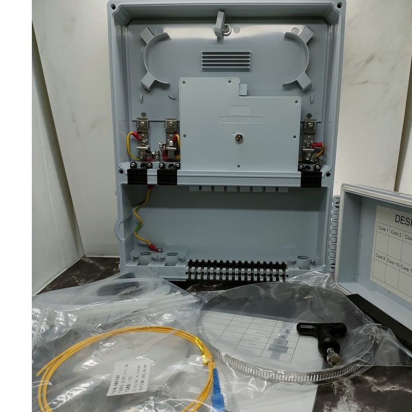 odp solid telkom lengkap passive splitter adapter / ftth box