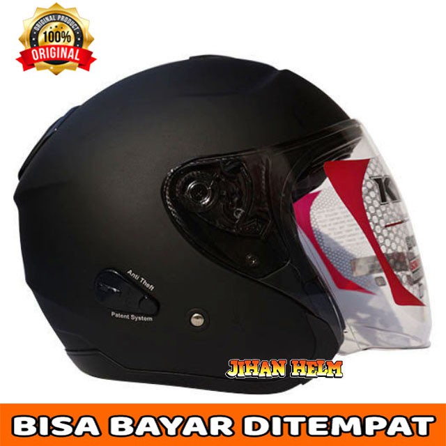 HELM/KYT/HELM KYT/HELM KYT KYOTO BLACK DOFT TERMURAH