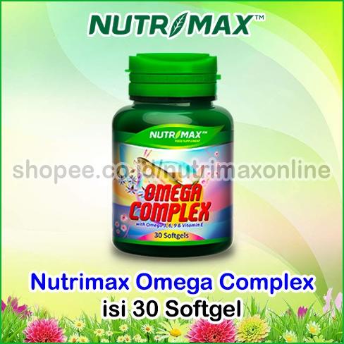 Nutrimax Omega Complex With Omega3,6,9 & Vitamin E Isi 30 Minyak Ikan Salmon Untuk Buat Jantung Otak