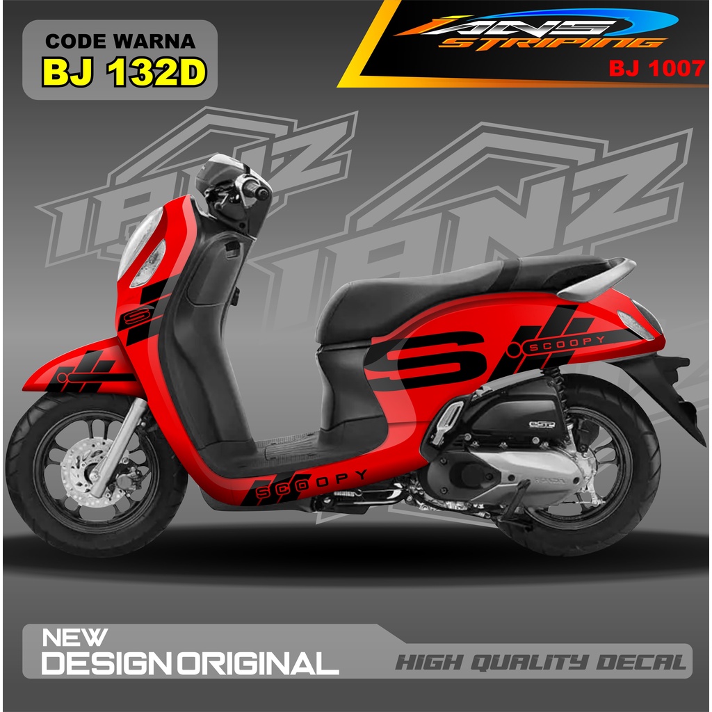 DECAL STICKER HONDA SCOOPY FULL BODY / STICKER VARIASI SCOOPY TERBARU  / STICKER SCOOPY