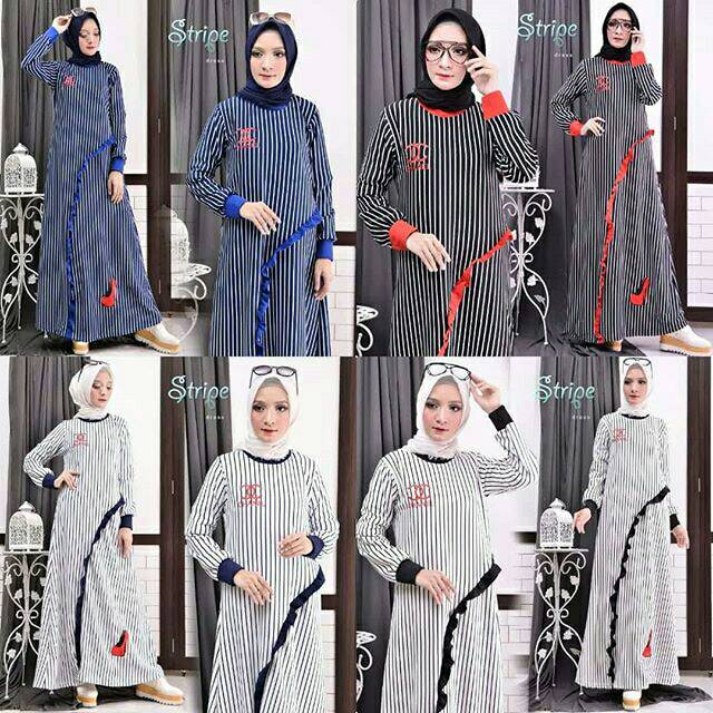 Gamis salur kombinasi