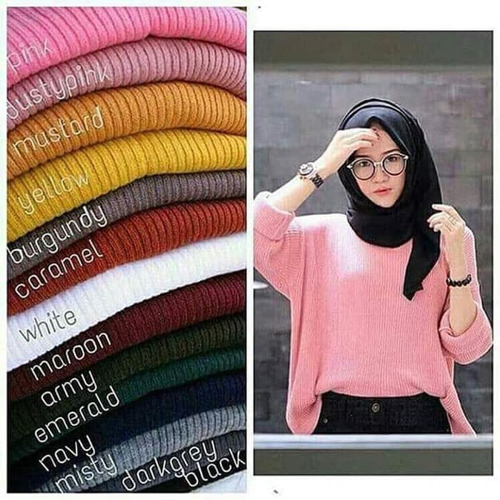 BOXY ABG PREMIUM - Baju Rajut Korea - Sweater Rajut Wanita - boxy sweater - sweater oversize - Rajut-7