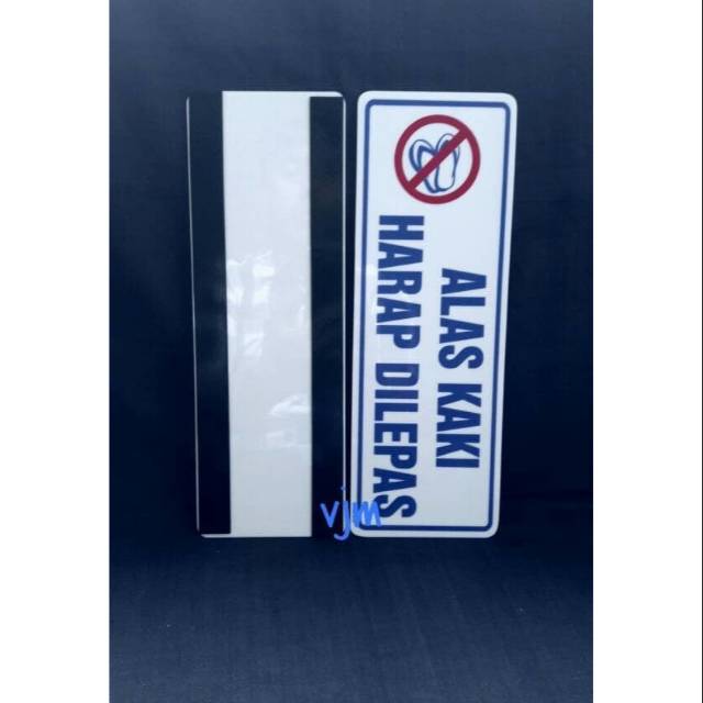 

Acrylic Plat alas kaki harap di lepas, sign label acrylic , sign board akrlik