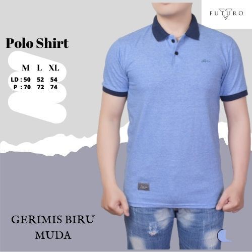 kaos kerah kombiinasi  premium pria / kaos polo pria