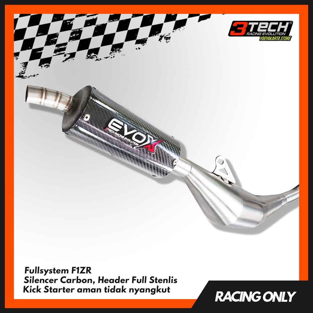 Knalpot Yamaha F1ZR / FIZR Carbon Fullset 3Tech EVOX X4